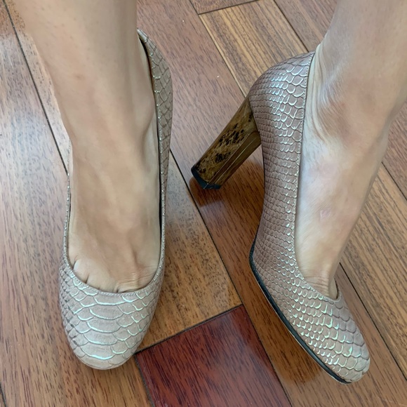 Kate Spade ♠️ | Snake Printed Wooden Heels 35.5 - Picture 6 of 7